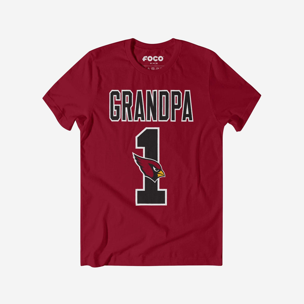 Arizona Cardinals Number 1 Grandpa T-Shirt FOCO S - FOCO.com