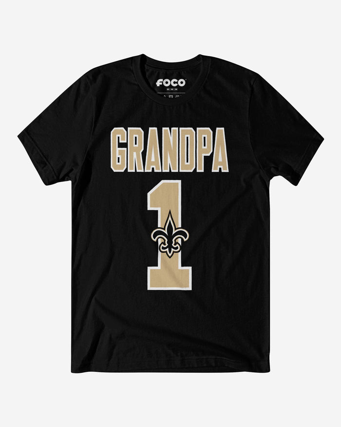 New Orleans Saints Number 1 Grandpa T-Shirt FOCO S - FOCO.com