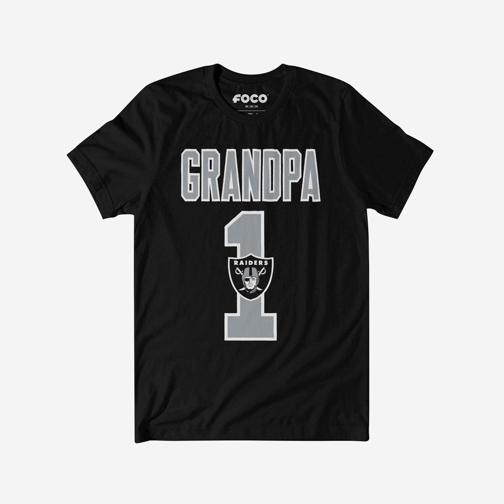 Las Vegas Raiders Number 1 Grandpa T-Shirt FOCO S - FOCO.com