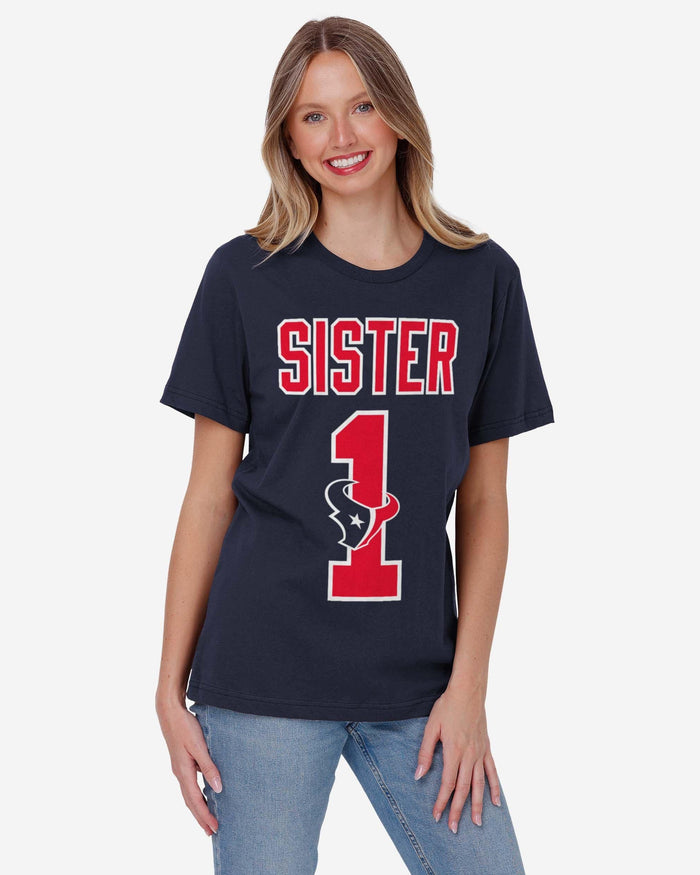Houston Texans Number 1 Sister T-Shirt FOCO - FOCO.com