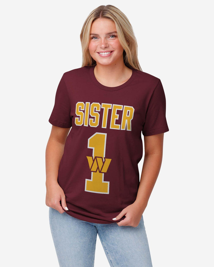 Washington Commanders Number 1 Sister T-Shirt FOCO - FOCO.com