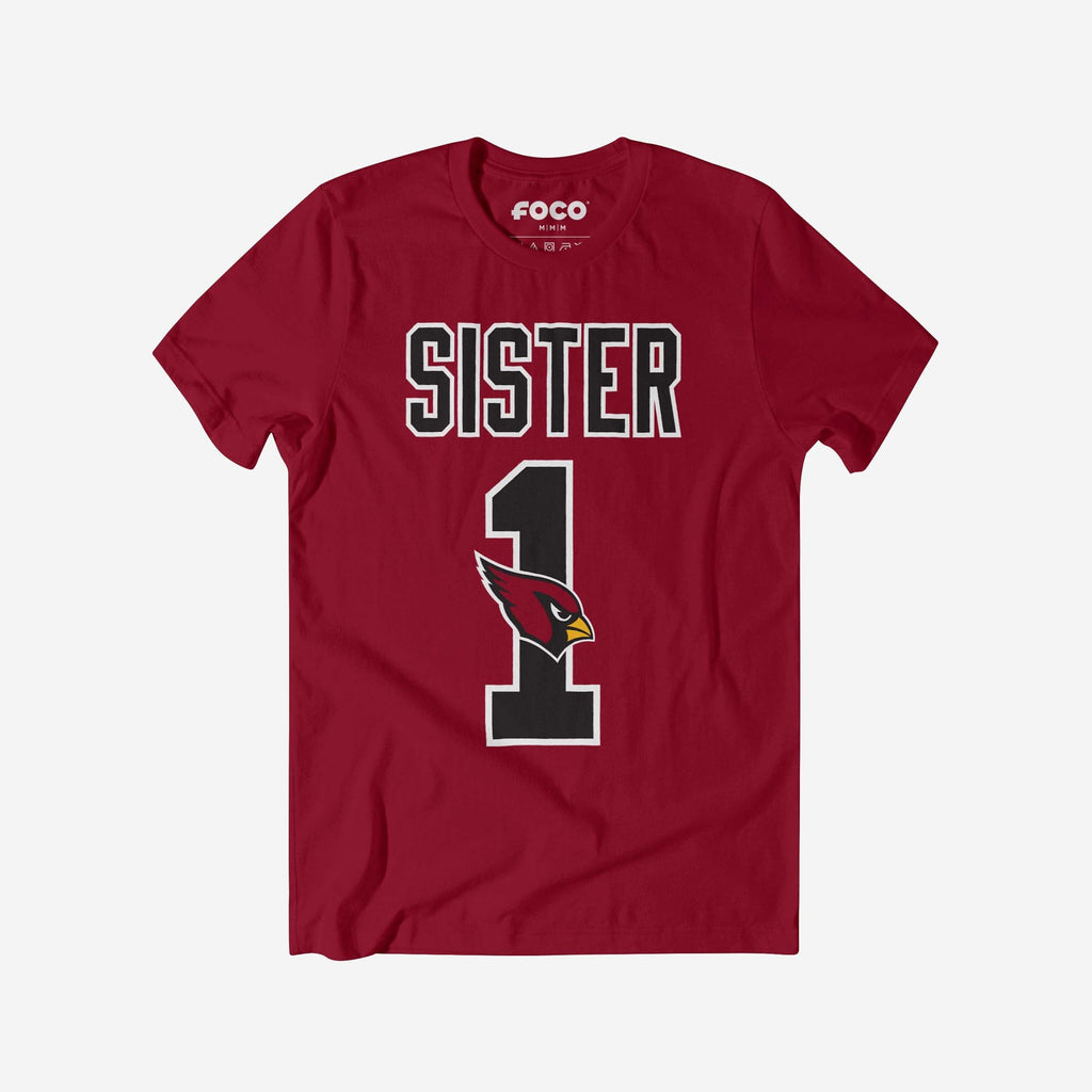 Arizona Cardinals Number 1 Sister T-Shirt FOCO S - FOCO.com