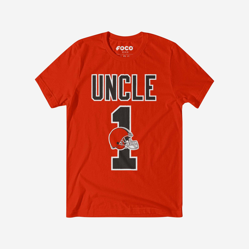 Cleveland Browns Number 1 Uncle T-Shirt FOCO S - FOCO.com