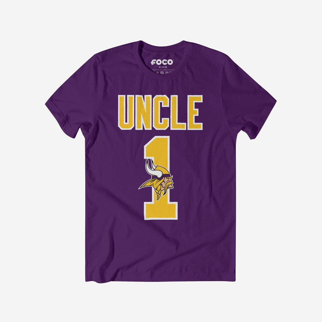 Minnesota Vikings Number 1 Uncle T-Shirt FOCO S - FOCO.com