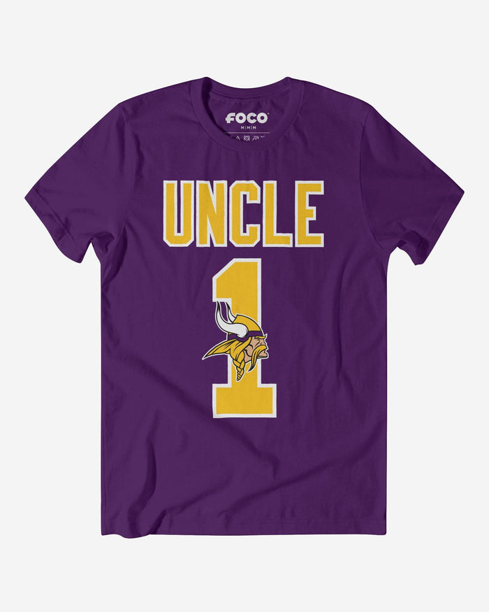 Minnesota Vikings Number 1 Uncle T-Shirt FOCO S - FOCO.com