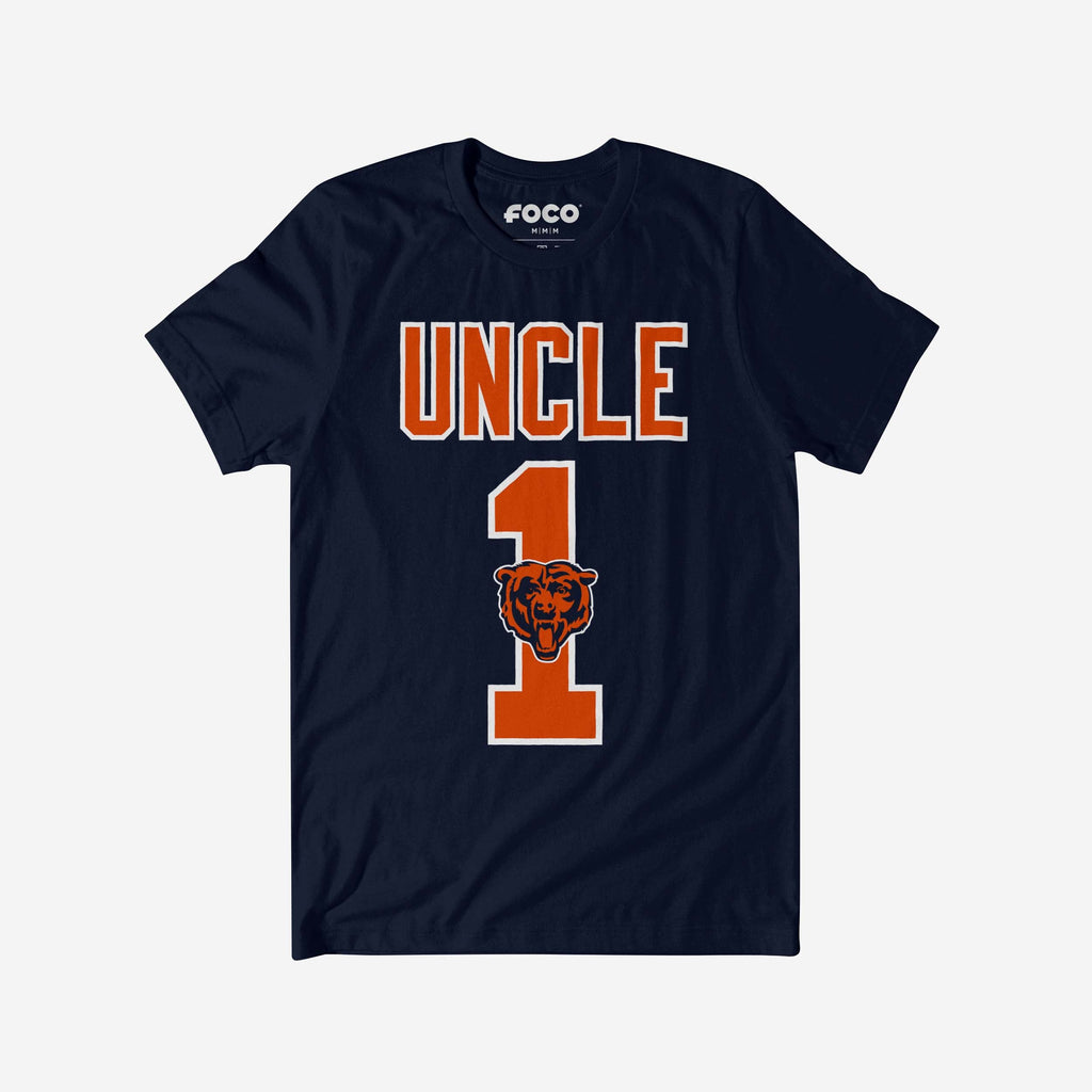 Chicago Bears Number 1 Uncle T-Shirt FOCO S - FOCO.com