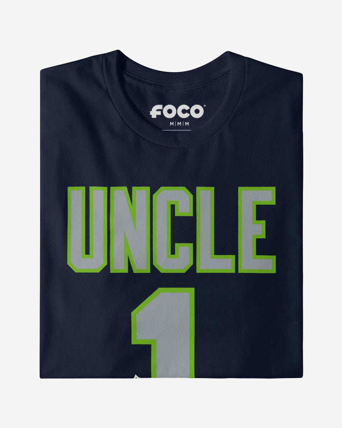 Seattle Seahawks Number 1 Uncle T-Shirt FOCO - FOCO.com