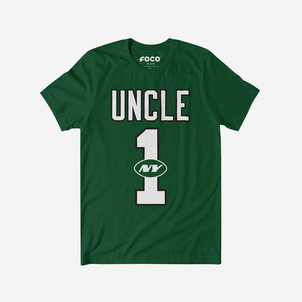 New York Jets Number 1 Uncle T-Shirt FOCO S - FOCO.com