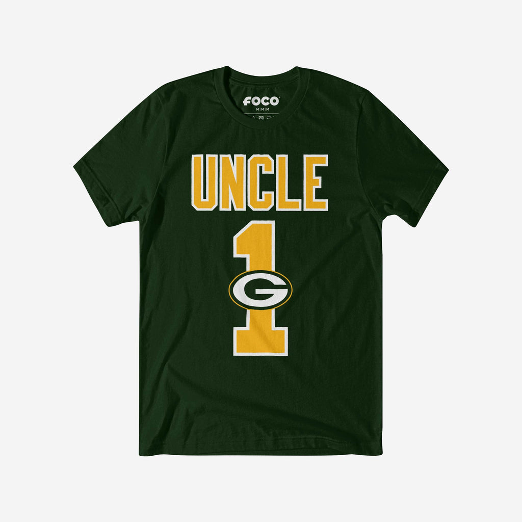 Green Bay Packers Number 1 Uncle T-Shirt FOCO S - FOCO.com