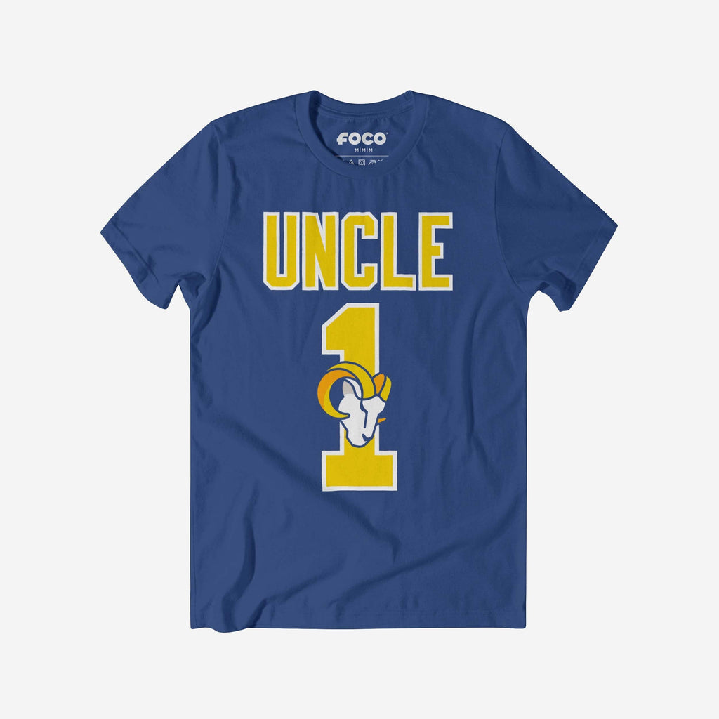 Los Angeles Rams Number 1 Uncle T-Shirt FOCO S - FOCO.com
