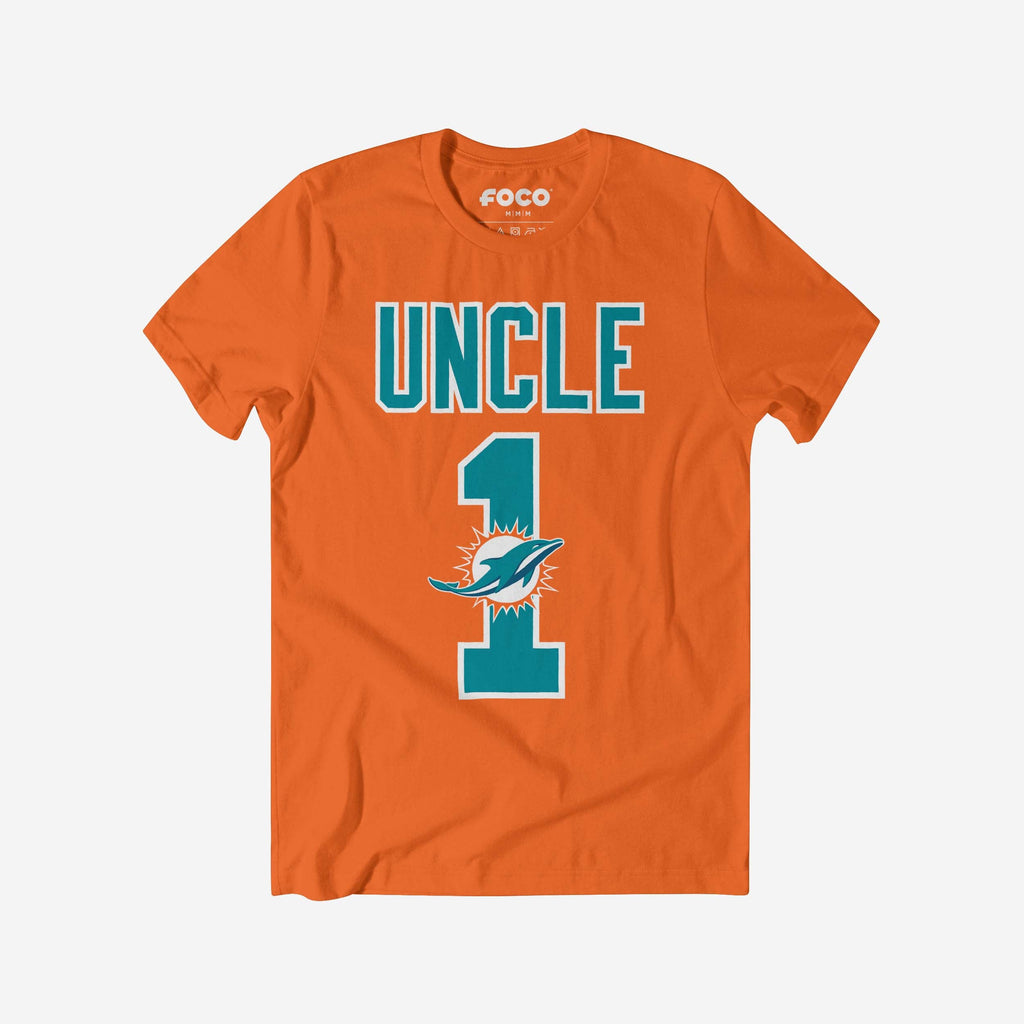 Miami Dolphins Number 1 Uncle T-Shirt FOCO S - FOCO.com