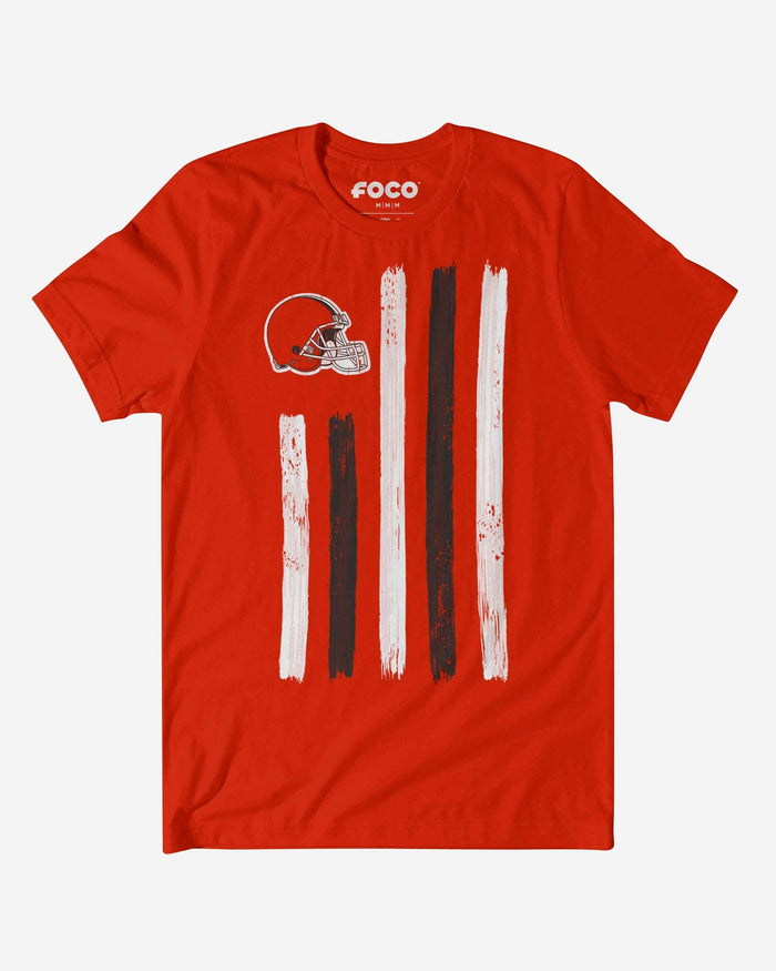 Cleveland Browns Brushstroke Flag T-Shirt FOCO S - FOCO.com