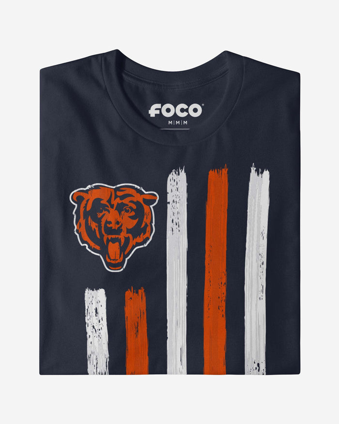 Chicago Bears Brushstroke Flag T-Shirt FOCO - FOCO.com