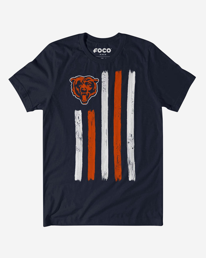 Chicago Bears Brushstroke Flag T-Shirt FOCO S - FOCO.com