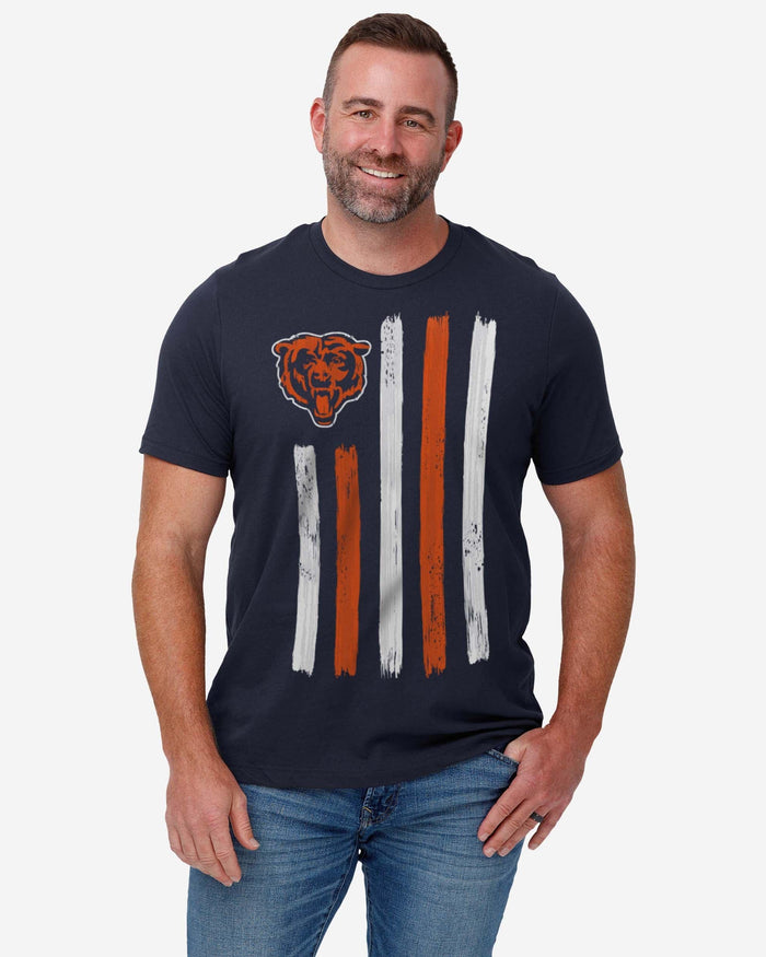 Chicago Bears Brushstroke Flag T-Shirt FOCO - FOCO.com