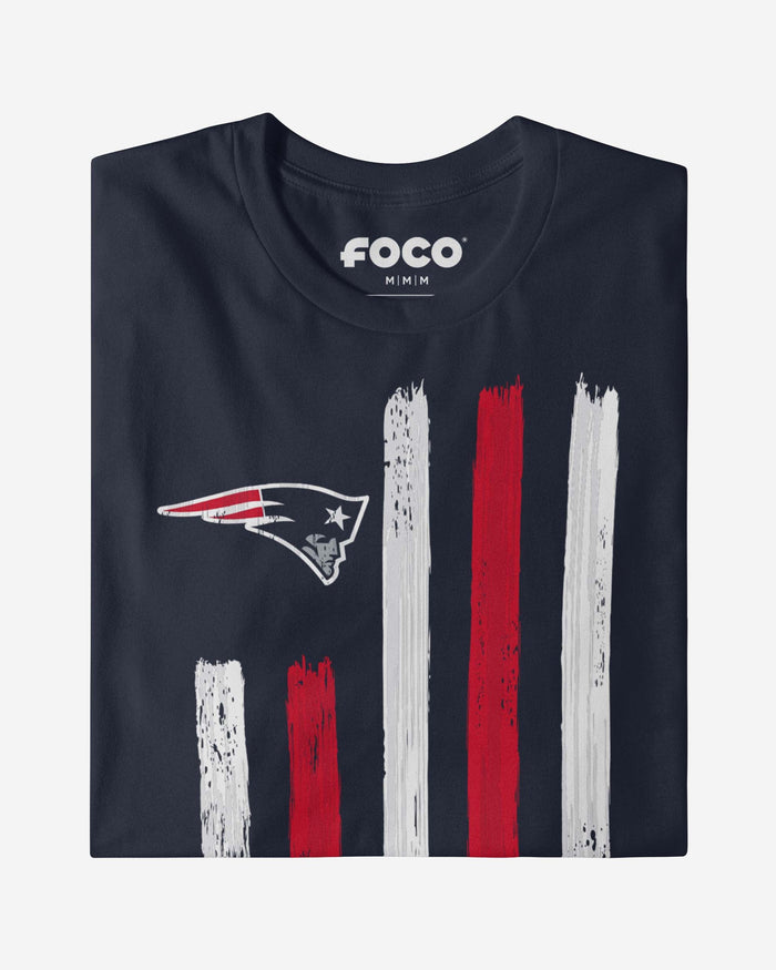 New England Patriots Brushstroke Flag T-Shirt FOCO - FOCO.com