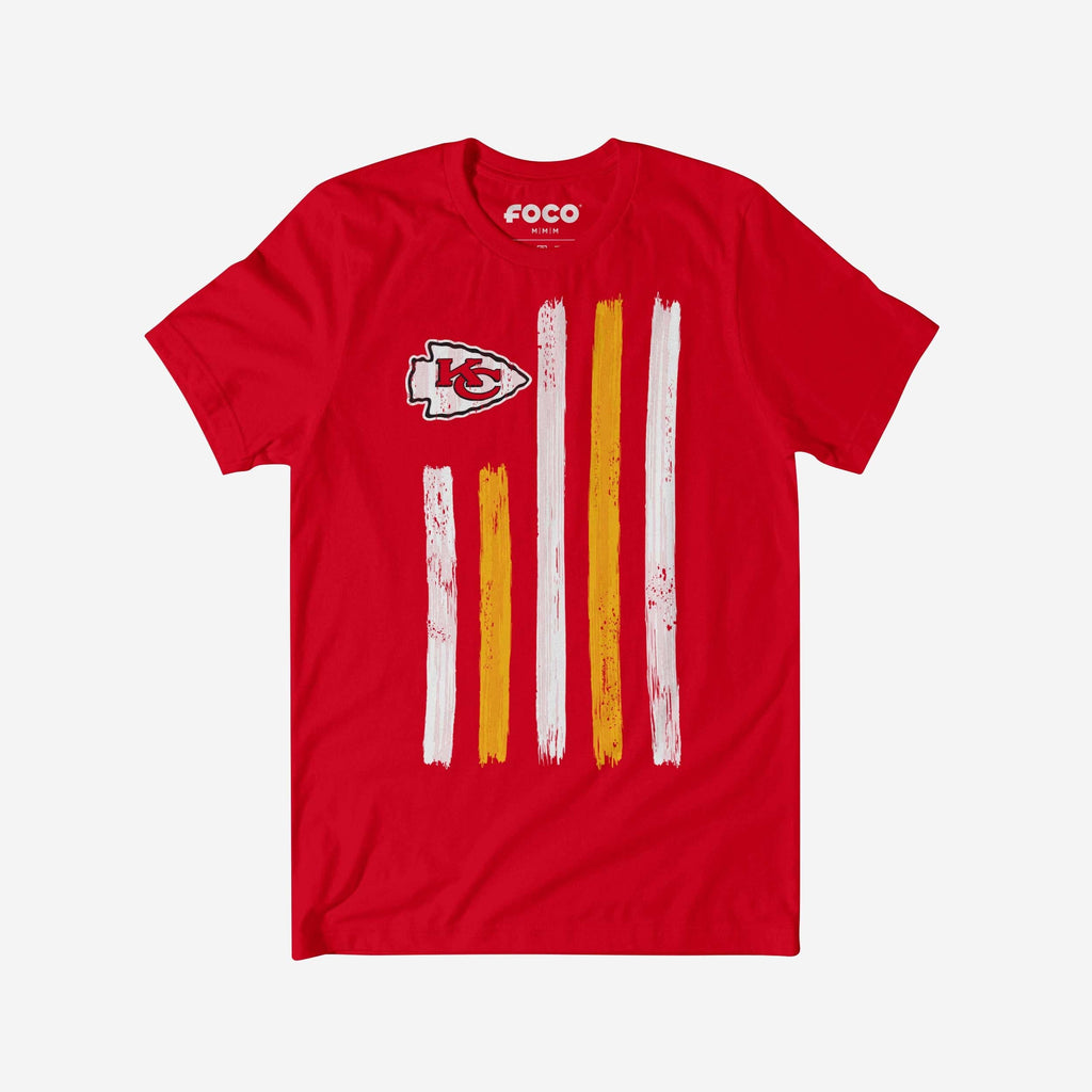 Kansas City Chiefs Brushstroke Flag T-Shirt FOCO S - FOCO.com