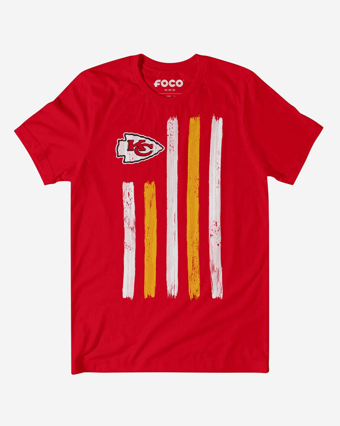 Kansas City Chiefs Brushstroke Flag T-Shirt FOCO S - FOCO.com