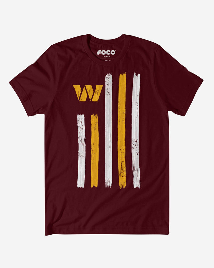 Washington Commanders Brushstroke Flag T-Shirt FOCO S - FOCO.com