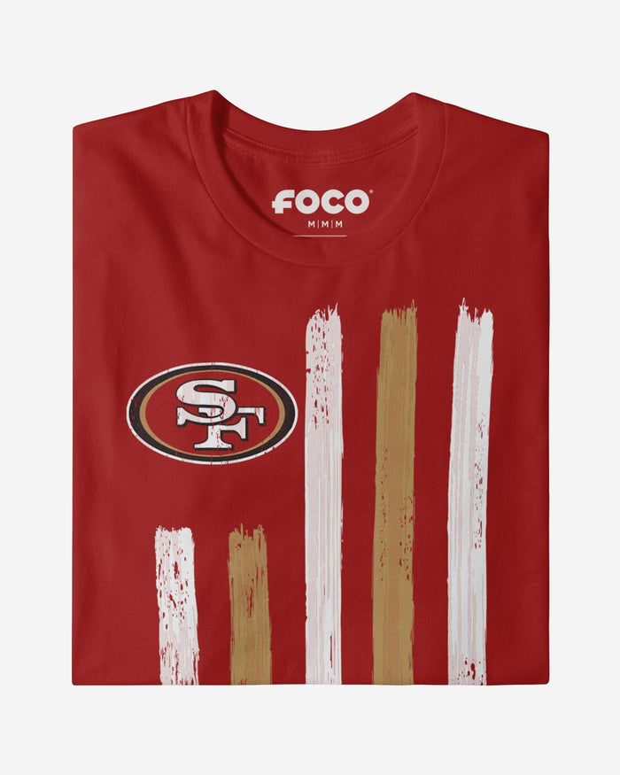 San Francisco 49ers Brushstroke Flag T-Shirt FOCO - FOCO.com