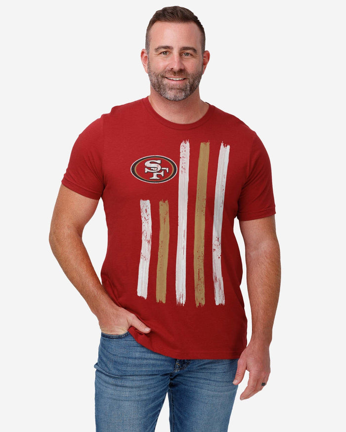 San Francisco 49ers Brushstroke Flag T-Shirt FOCO - FOCO.com