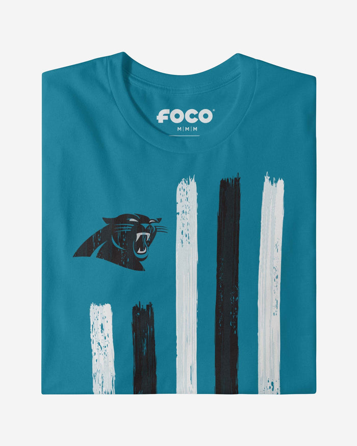 Carolina Panthers Brushstroke Flag T-Shirt FOCO - FOCO.com