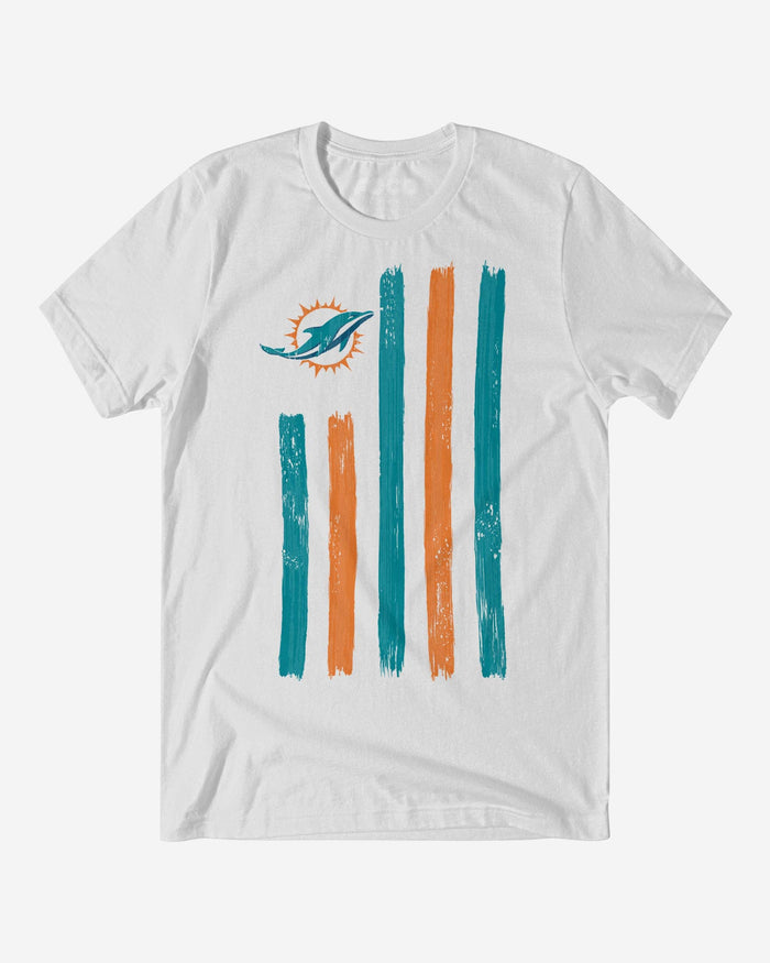 Miami Dolphins Brushstroke Flag T-Shirt FOCO S - FOCO.com