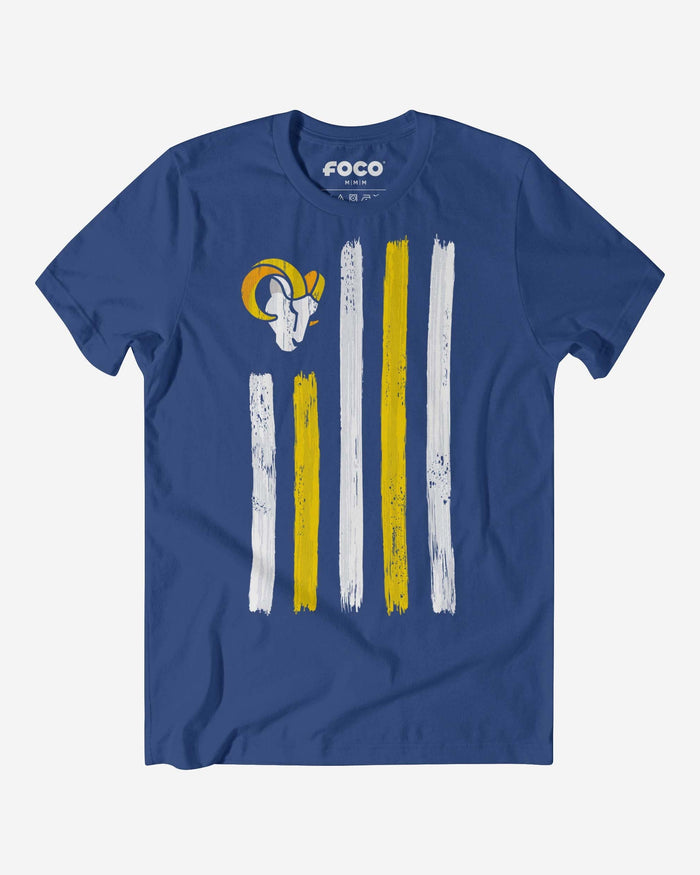 Los Angeles Rams Brushstroke Flag T-Shirt FOCO S - FOCO.com