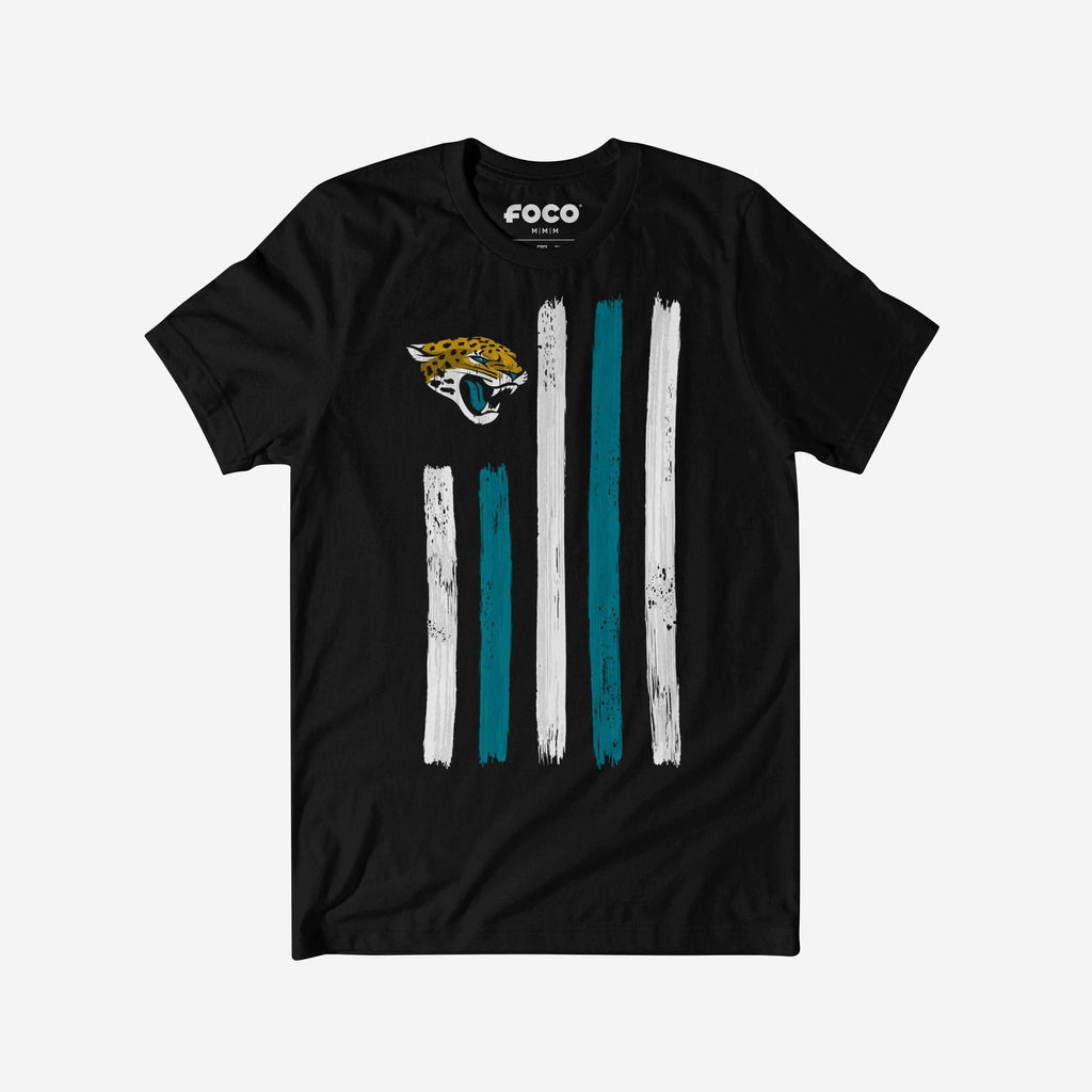 Jacksonville Jaguars Brushstroke Flag T-Shirt FOCO S - FOCO.com