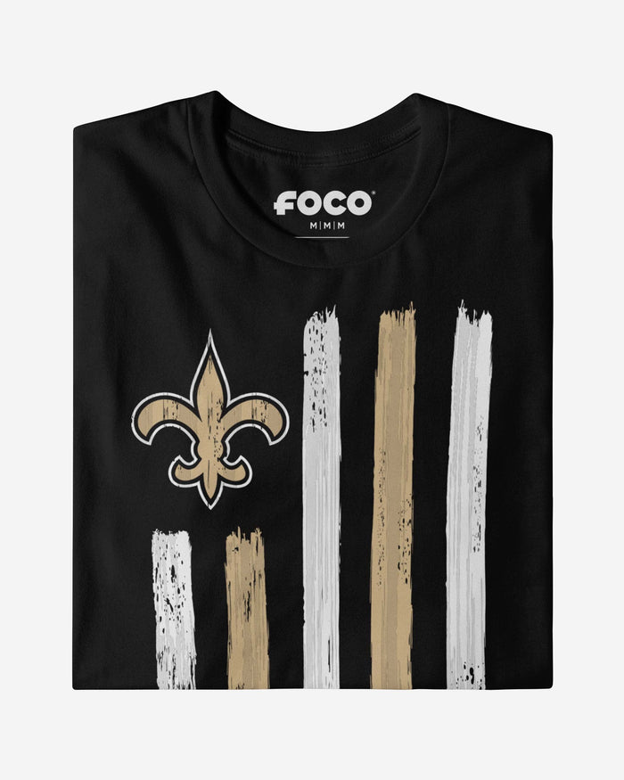 New Orleans Saints Brushstroke Flag T-Shirt FOCO - FOCO.com
