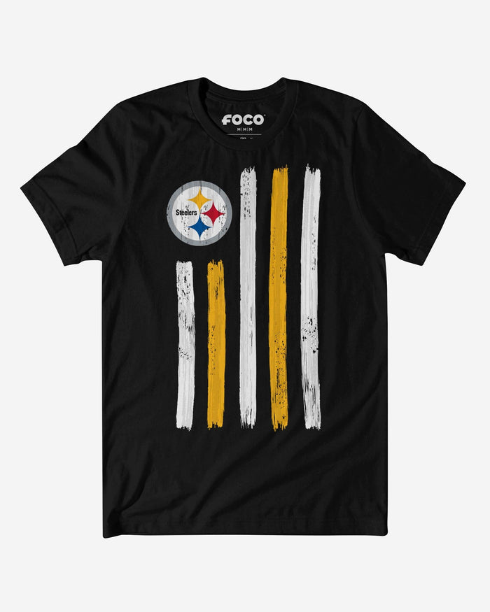 Pittsburgh Steelers Brushstroke Flag T-Shirt FOCO - FOCO.com