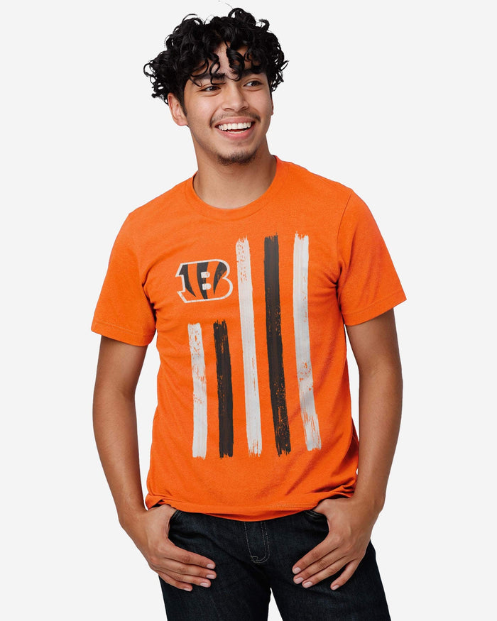 Cincinnati Bengals Brushstroke Flag T-Shirt FOCO - FOCO.com