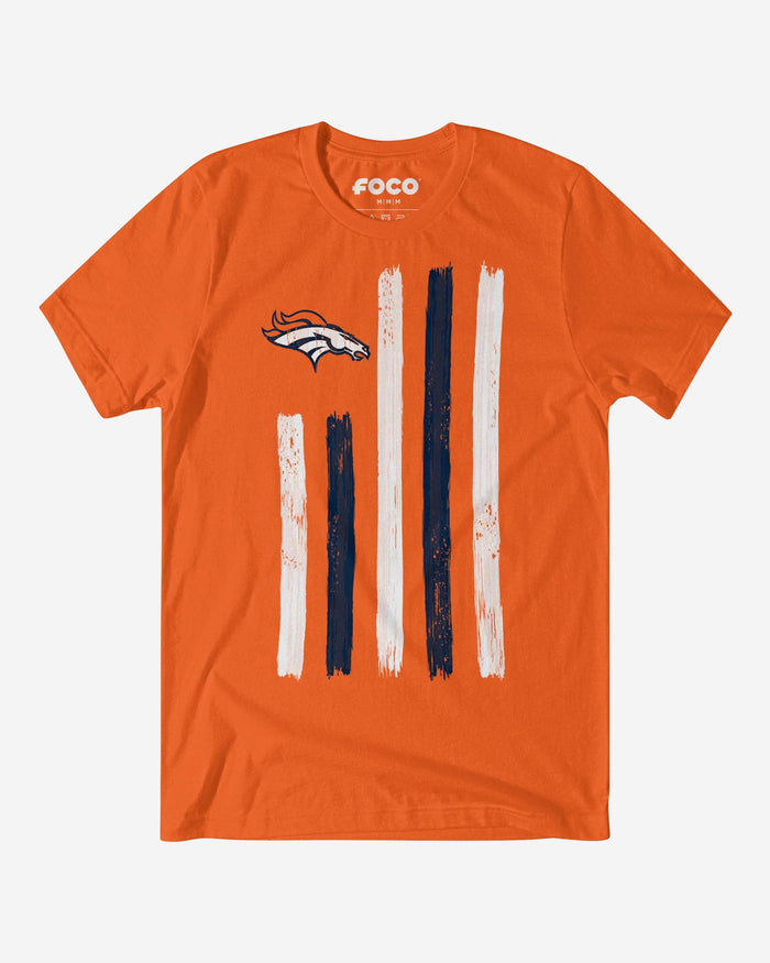 Denver Broncos Brushstroke Flag T-Shirt FOCO S - FOCO.com