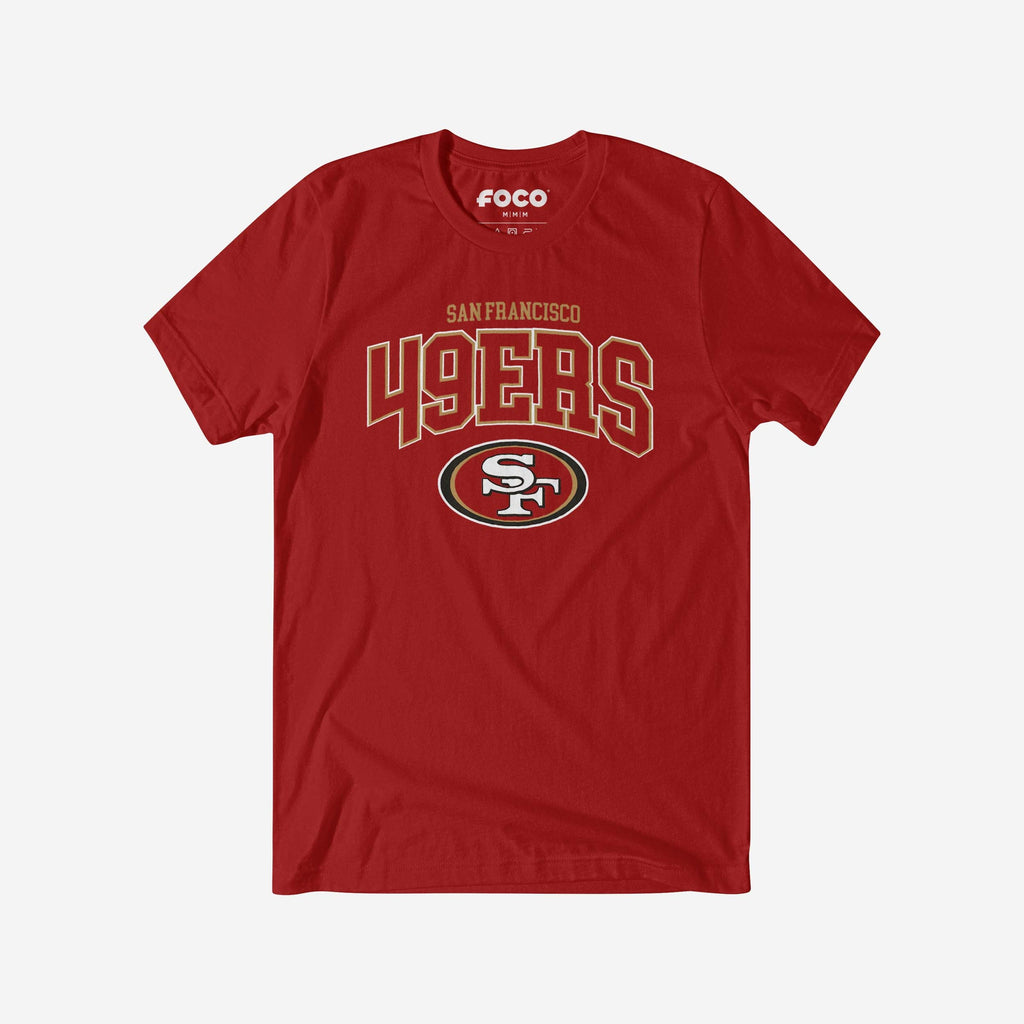 San Francisco 49ers Classic Logo T-Shirt FOCO Canvas Red S - FOCO.com