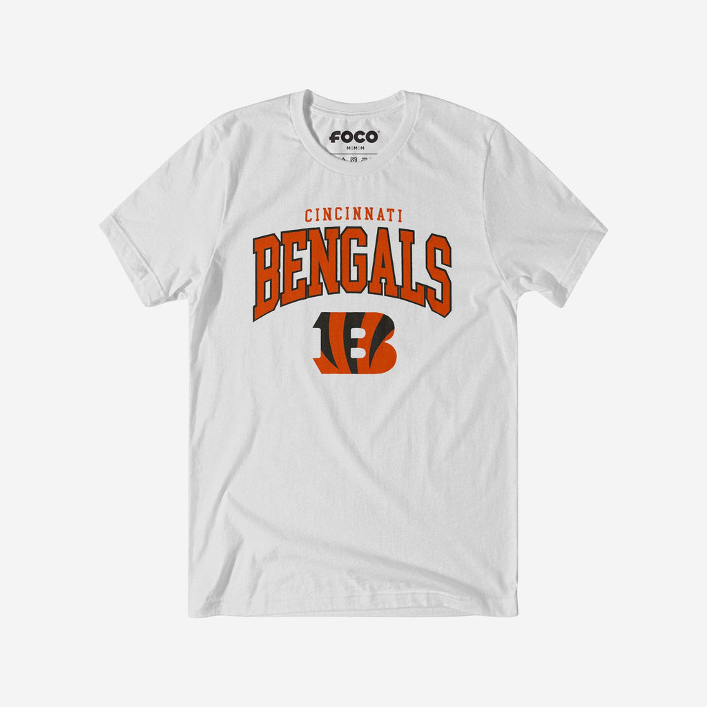 Cincinnati Bengals Classic Logo T-Shirt FOCO White S - FOCO.com