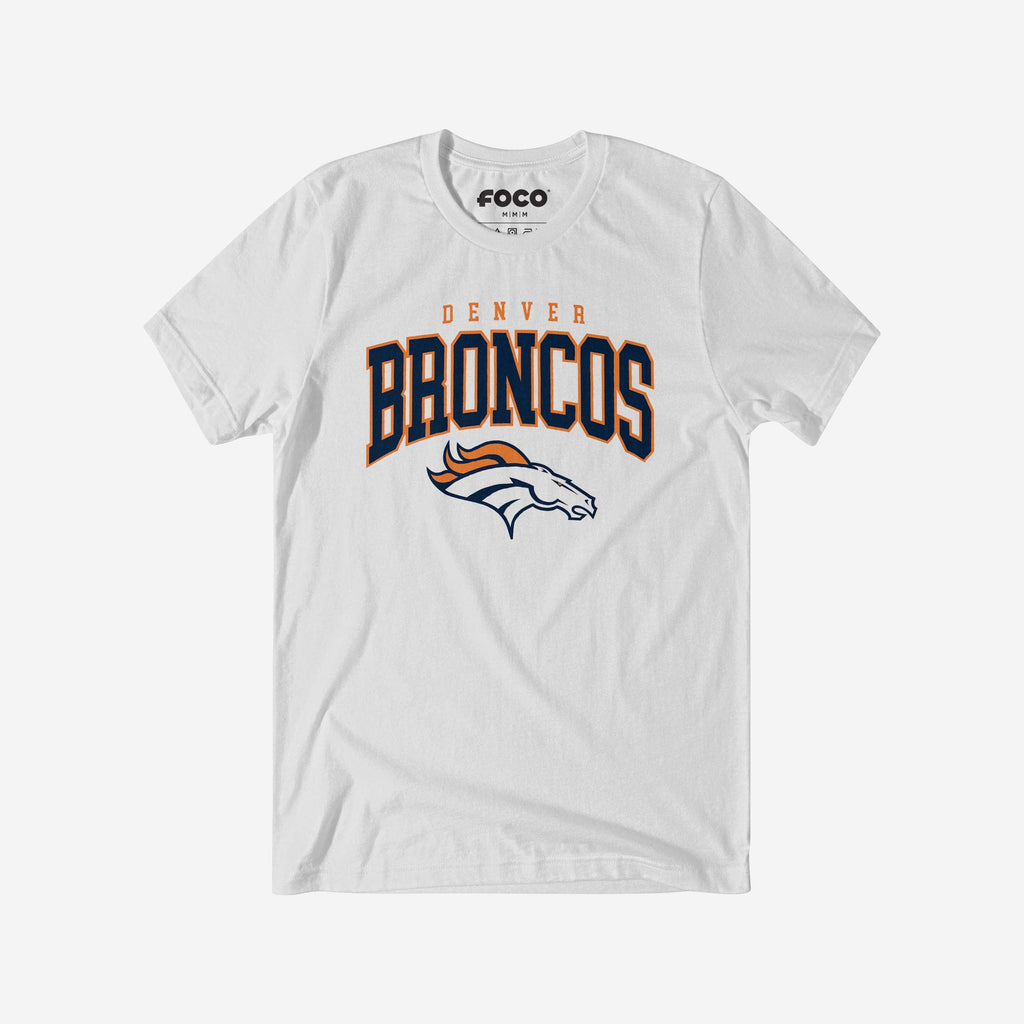 Denver Broncos Classic Logo T-Shirt FOCO White S - FOCO.com