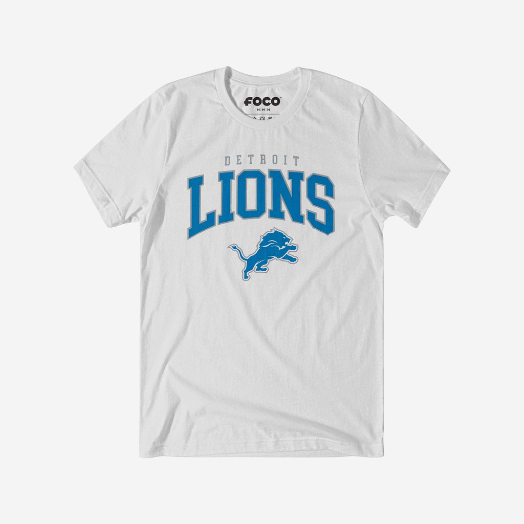 Detroit Lions Classic Logo T-Shirt FOCO White S - FOCO.com