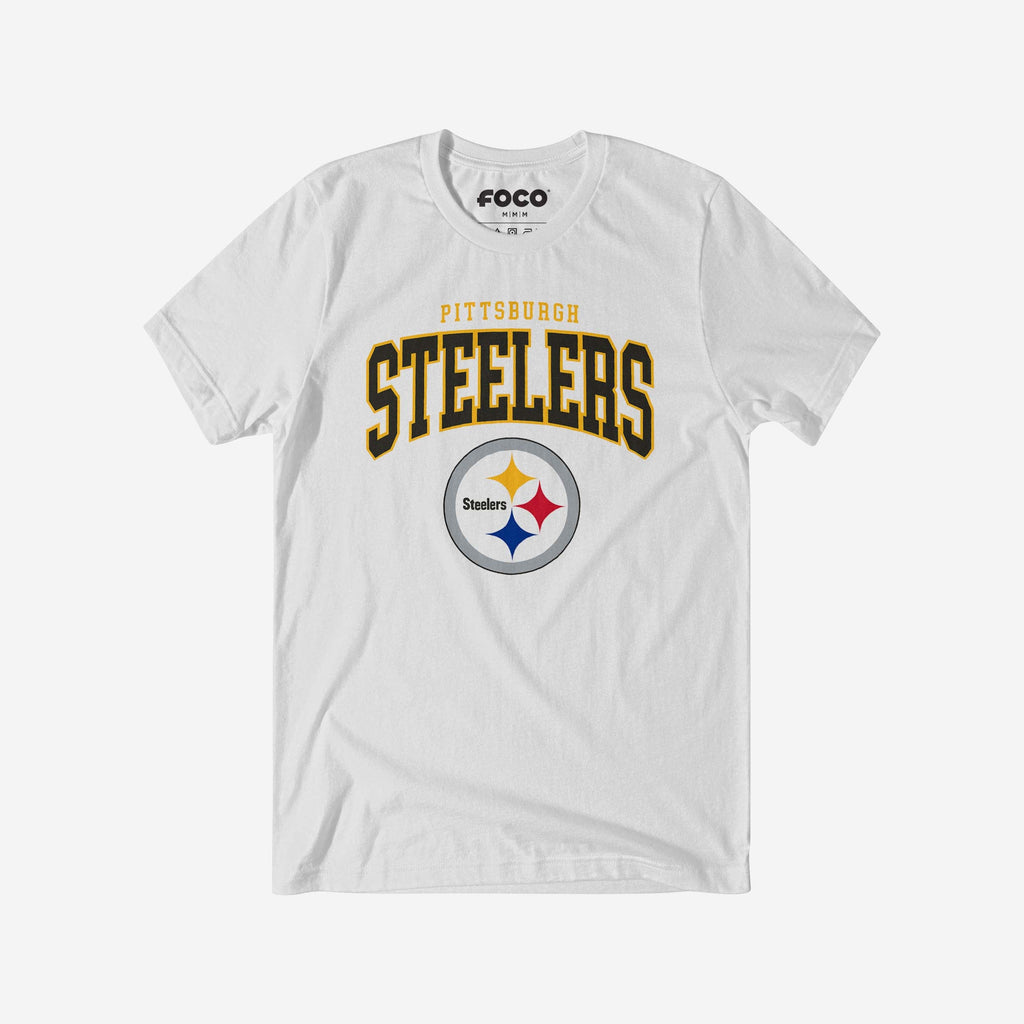 Pittsburgh Steelers Classic Logo T-Shirt FOCO White S - FOCO.com