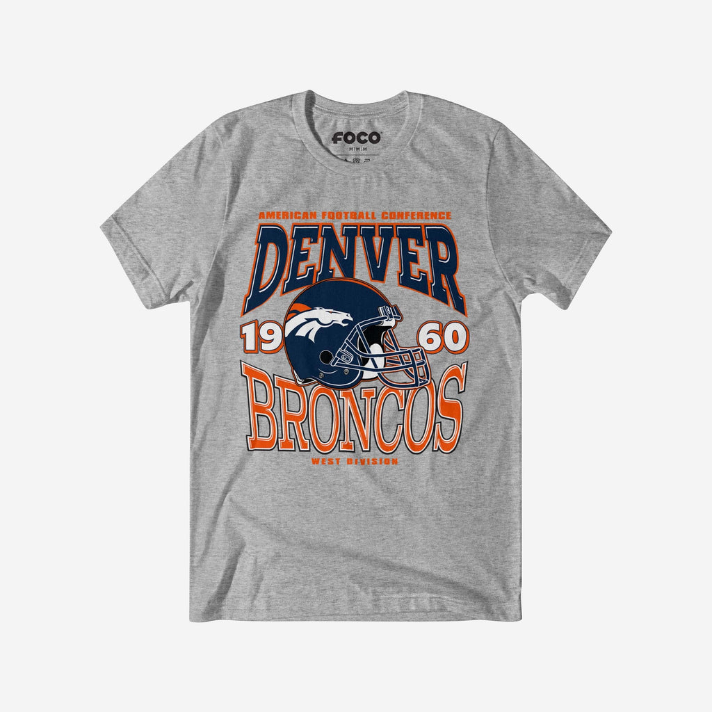 Denver Broncos Classic Team Helmet T-Shirt FOCO S - FOCO.com