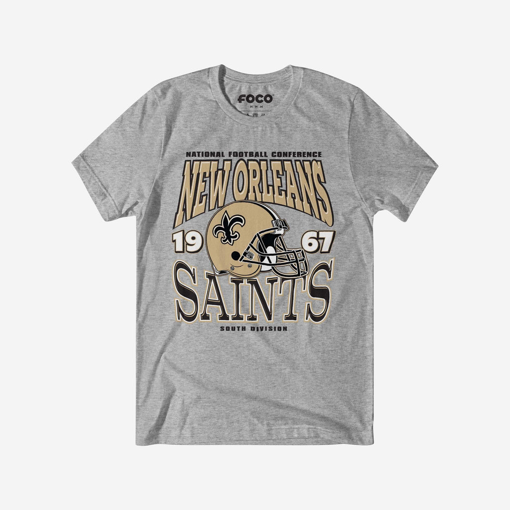 New Orleans Saints Classic Team Helmet T-Shirt FOCO S - FOCO.com