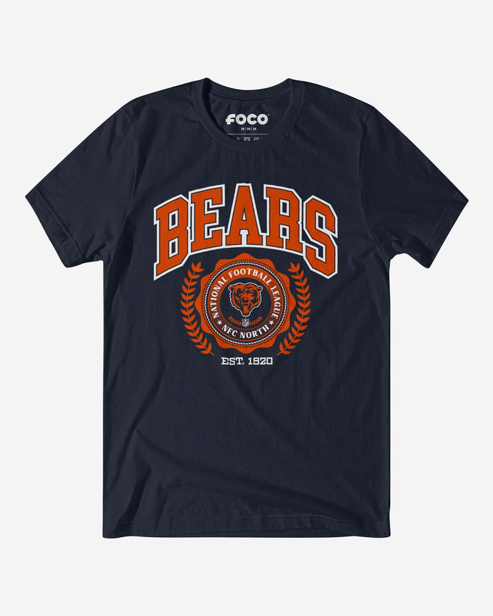 Chicago Bears Team Crest T-Shirt FOCO Navy S - FOCO.com