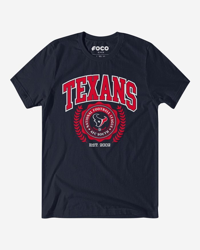 Houston Texans Team Crest T-Shirt FOCO Navy S - FOCO.com