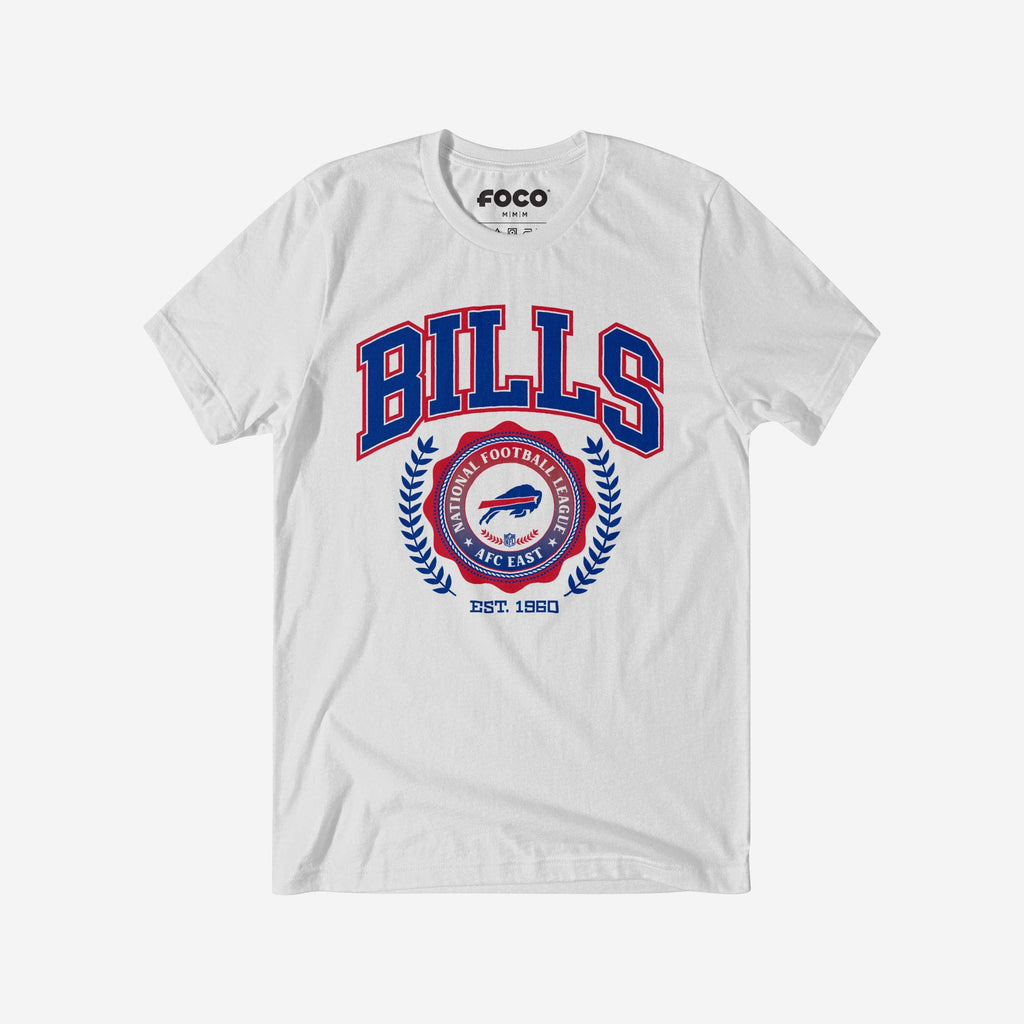 Buffalo Bills Team Crest T-Shirt FOCO White S - FOCO.com