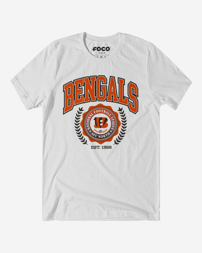 Cincinnati Bengals Team Crest T-Shirt FOCO White S - FOCO.com