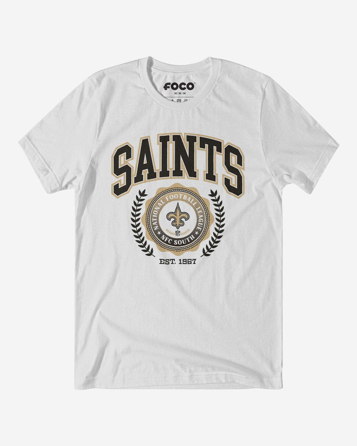 New Orleans Saints Team Crest T-Shirt FOCO White S - FOCO.com