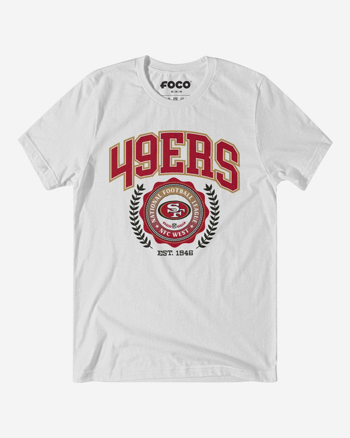 San Francisco 49ers Team Crest T-Shirt FOCO White S - FOCO.com