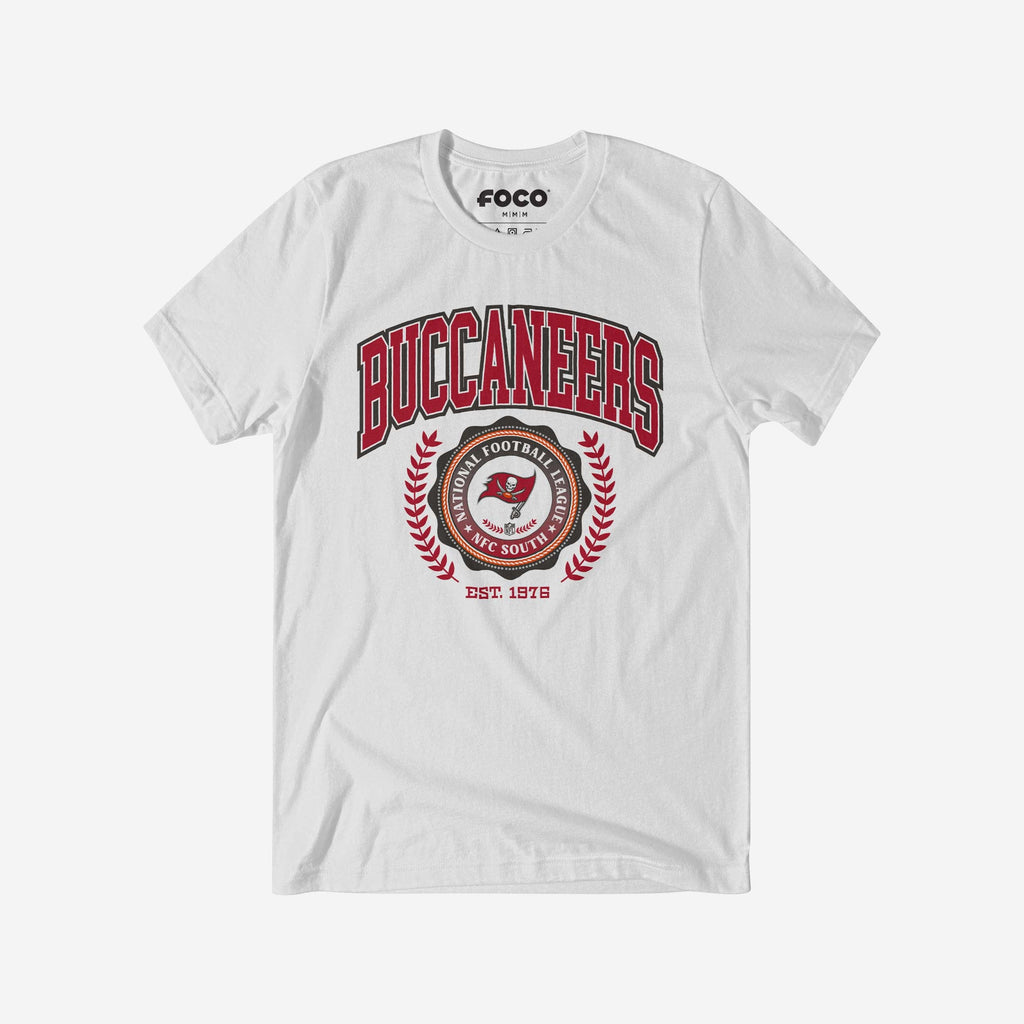 Tampa Bay Buccaneers Team Crest T-Shirt FOCO White S - FOCO.com