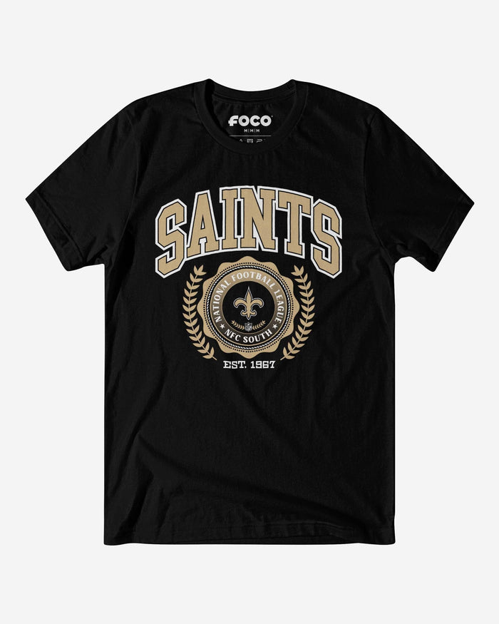 New Orleans Saints Team Crest T-Shirt FOCO Black S - FOCO.com