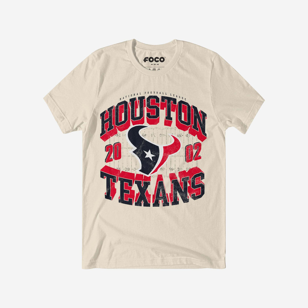 Houston Texans Field Arched Wordmark T-Shirt FOCO S - FOCO.com