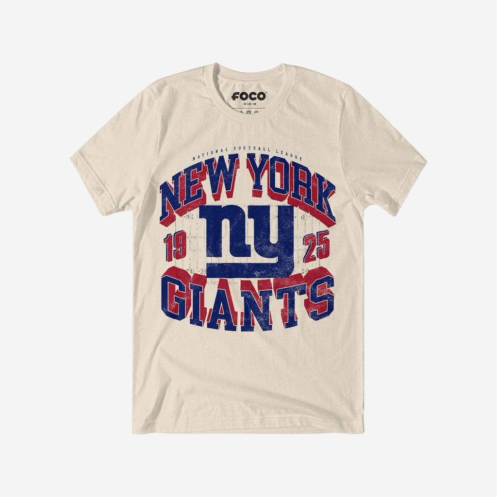 New York Giants Field Arched Wordmark T-Shirt FOCO S - FOCO.com